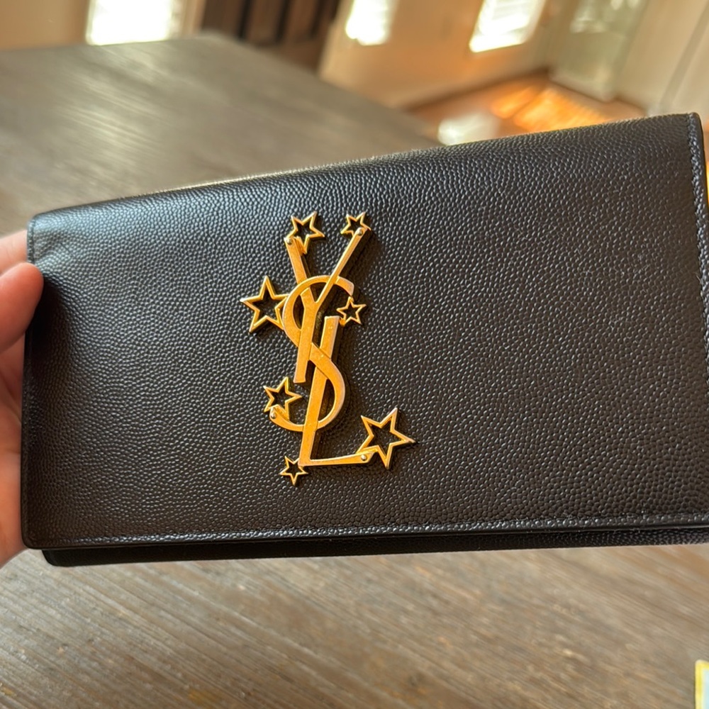 YSL Gain de Poudre Star Studded Monogram wallet - Picture 7 of 7